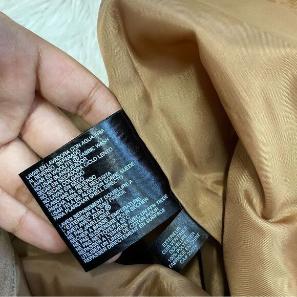 NEW AR BERNARDO Nutmeg Brown Genuine Leather Suede Stright Trousers Pants 8 - Picture 14 of 16